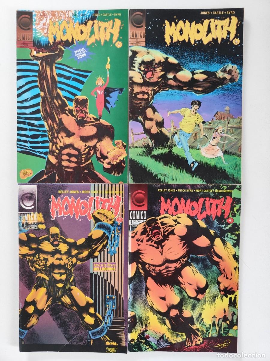 C&oacute;mics: MONOLITH # 1-4 (Mort Castle, Kelley Jones, Mitch Byrd) COMPLETA ~ COMICO (1991)