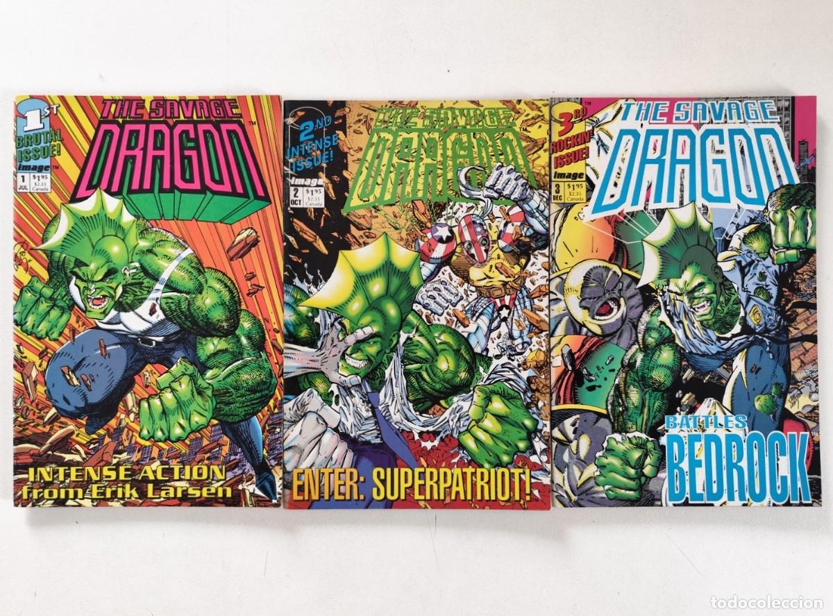 C&oacute;mics: THE SAVAGE DRAGON 1st Series #1-2-3 (Erik Larsen) COMPLETA ~ IMAGE (1992) + POSTERS
