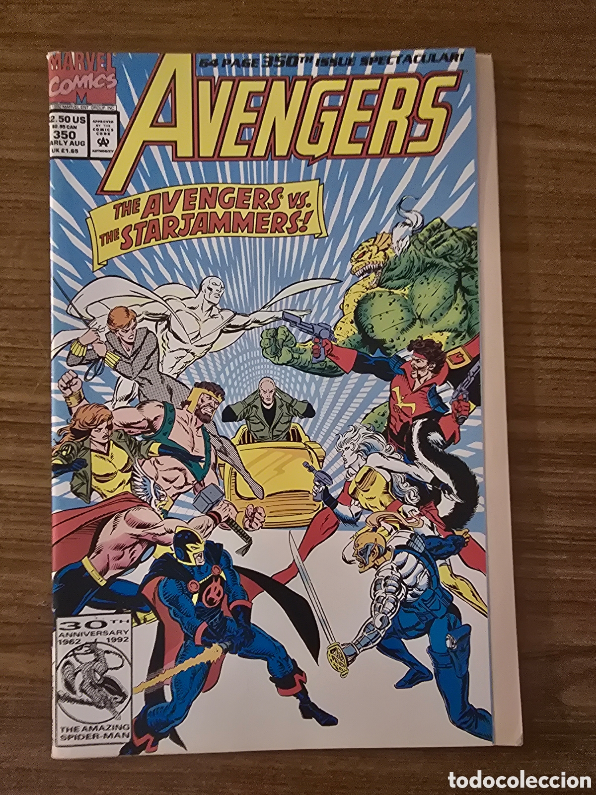 C&oacute;mics: AVENGERS,NUMERO 350,Y AL REVERSO THE AVENGERS NUMERO 53,(MARVEL COMICS)