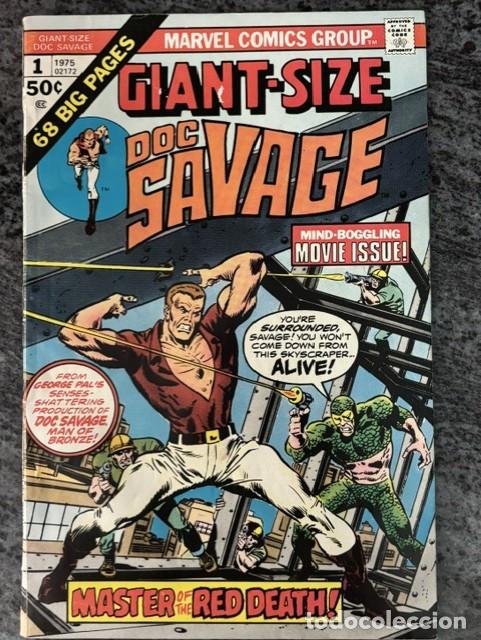 C&oacute;mics: DOC SAVAGE THE MAN OF BRONZE GIANT SIZE N&ordm; 1 (1975). ORIGINAL MARVEL. MUY BUEN ESTADO