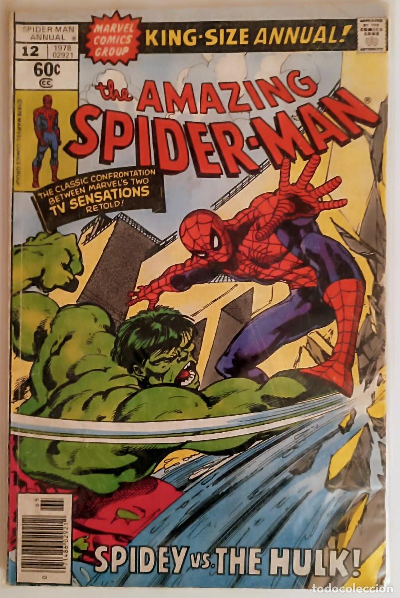 C&oacute;mics: The Amazing Spider-Man Annual #12 (1978) - Spidey vs The Hulk - Marvel US - Rare Bronze Age