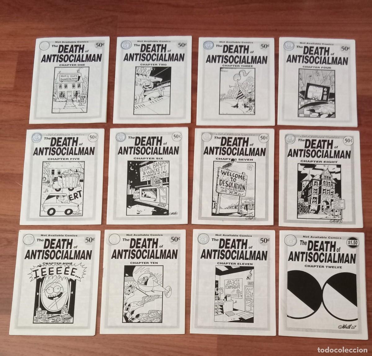 C&oacute;mics: THE DEATH ANTISOCIALMAN. Matt Feazell - Walt Lockley. 12 mini comics. COMPLETO
