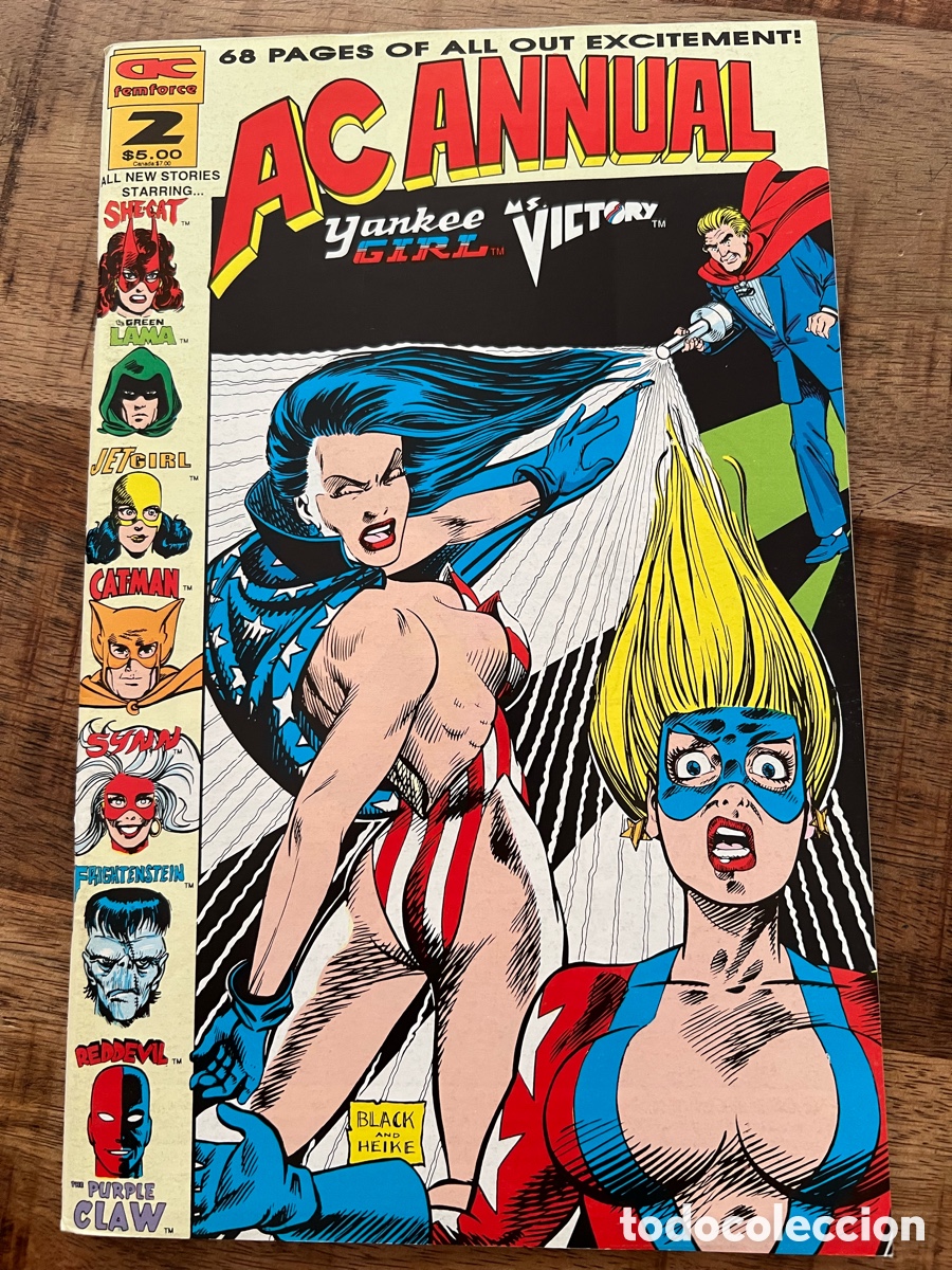 C&oacute;mics: AC ANNUAL #3 AC Comics Femforce 1992 Americomics USA 68 p&aacute;ginas Blanco y negro. Idioma ingl&eacute;s