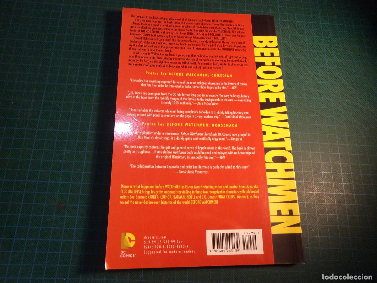 C&oacute;mics: Before Watchmen. Comedian Rorschach. DC. En ingles - Foto 3