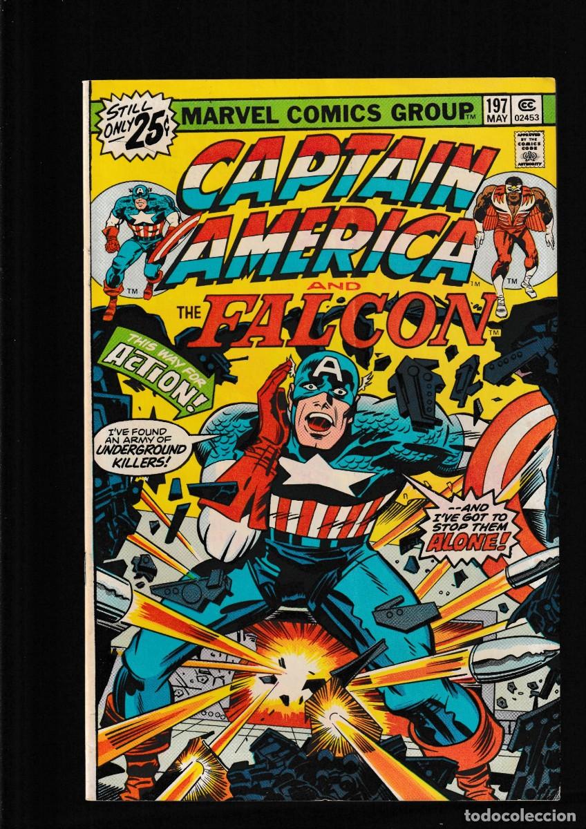 Comics: CAPTAIN AMERICA 197 AND THE FALCON - MARVEL 1976 FN/VFN / JACK KIRBY