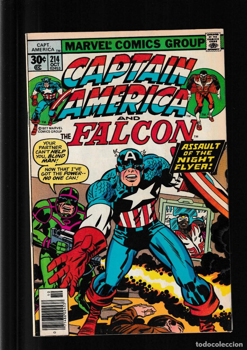 C&oacute;mics: CAPTAIN AMERICA 214 AND THE FALCON - MARVEL 1977 FN/VFN / JACK KIRBY