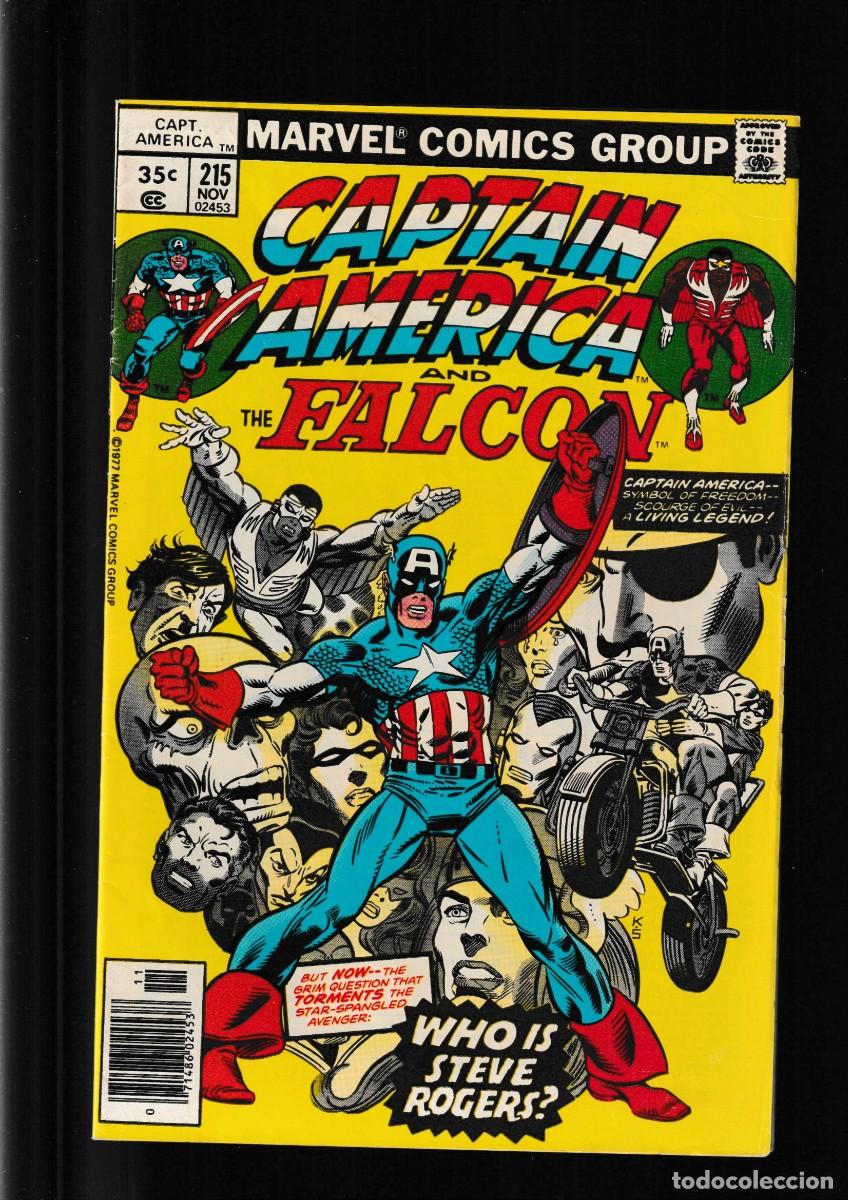 C&oacute;mics: CAPTAIN AMERICA 215 AND THE FALCON - MARVEL 1977 FN / ROY THOMAS & GEORGE TUSKA