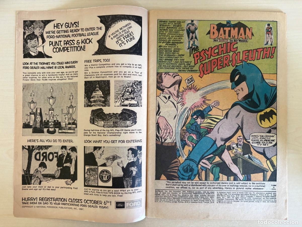 C&oacute;mics: Batman #196 (DC Comics USA, 1967) - Foto 2