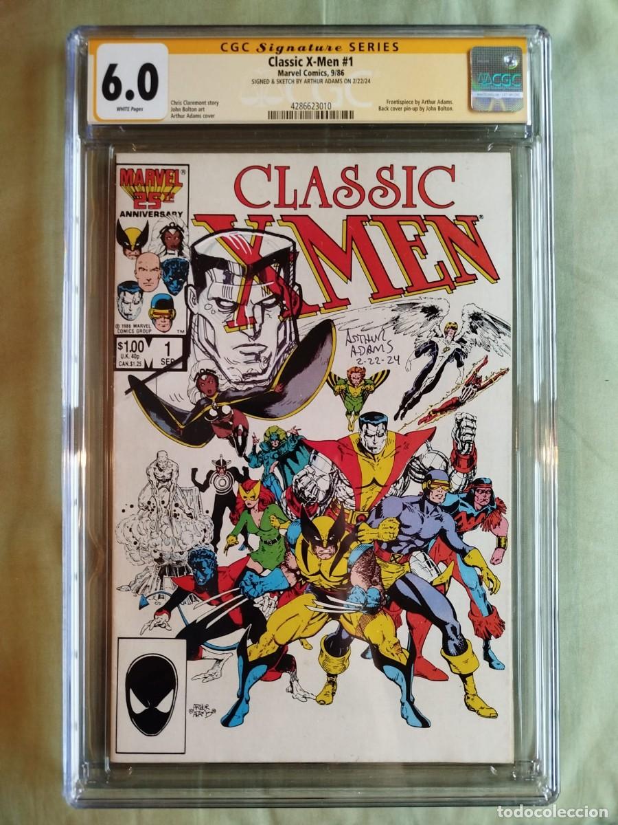 C&oacute;mics: Classic X Men 1 usa. CGC. Con sketch y firma de Arthur Adams