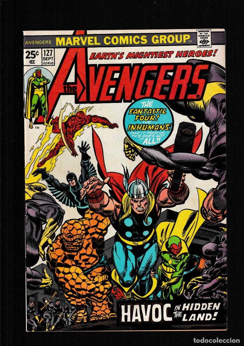 C&oacute;mics: AVENGERS 127 136 142 147 148 165 168 169 174 LOTE DE 10 - MARVEL 1974-1978 VFN