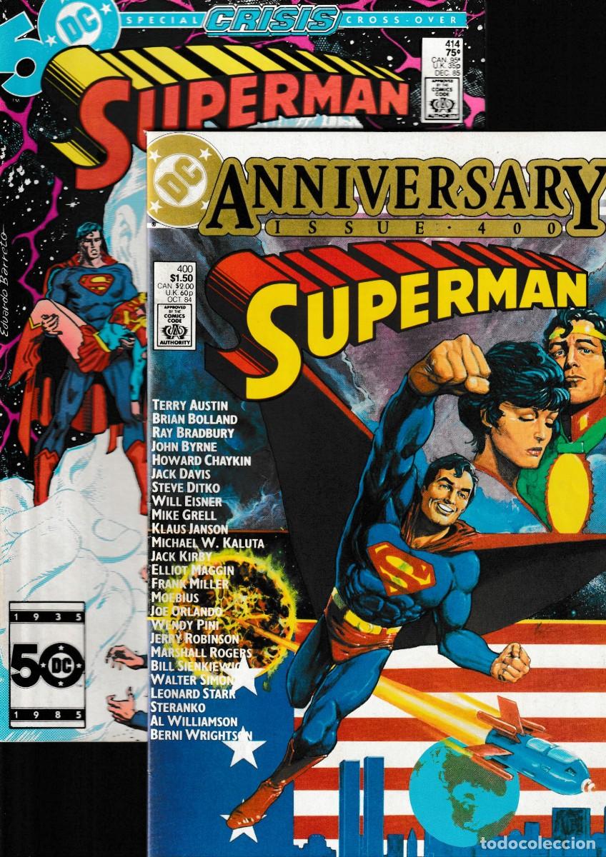 C&oacute;mics: SUPERMAN 394 400 410 411 412 413 414 LOTE DE 7 - DC 1984-1985 VFN