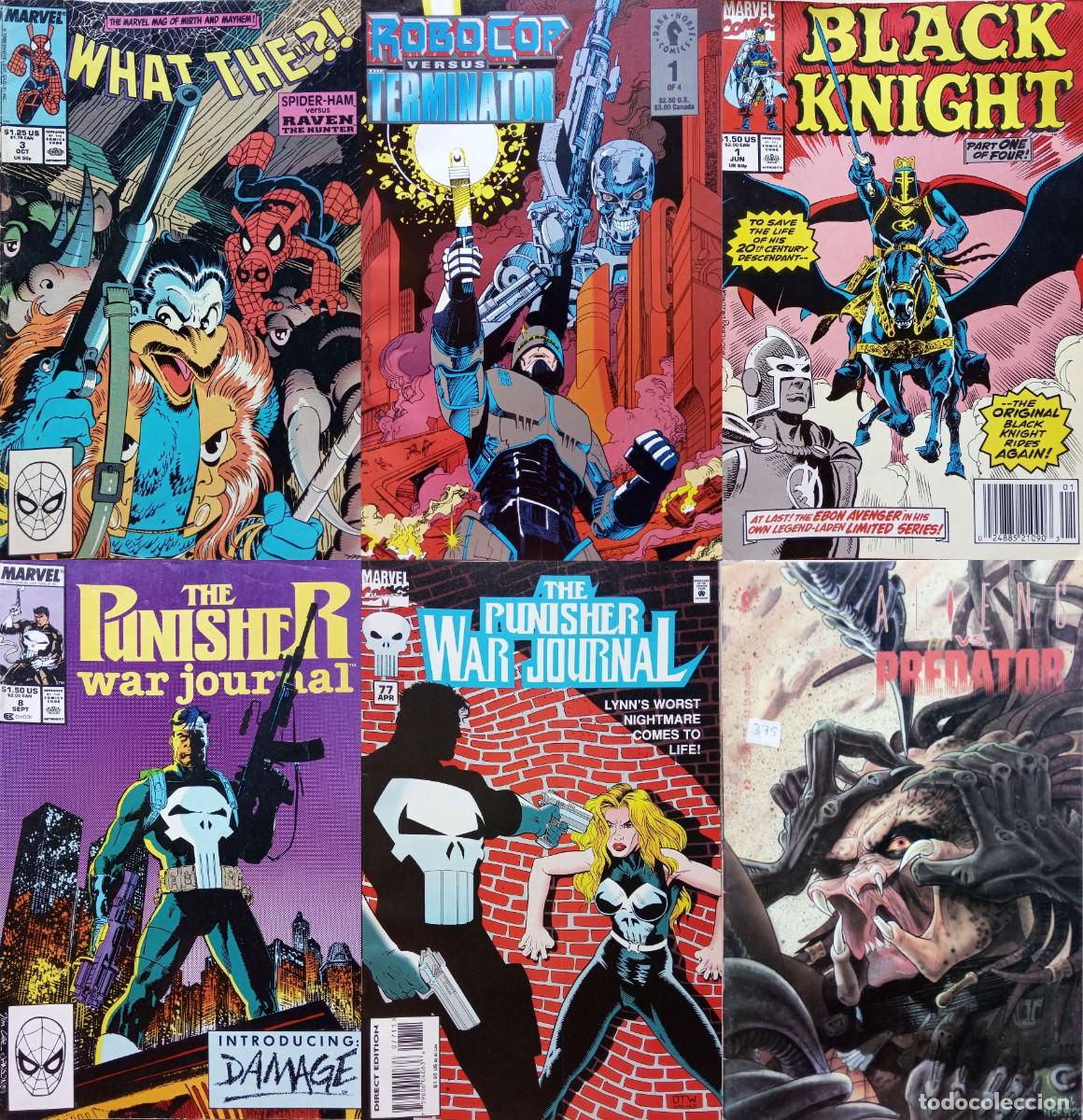 C&oacute;mics: 17 COMICS EN INGLES - PUNISHER war journal - BLACK KNIGHT 1 - SHE-HULK 7 - ROBOCOP vs TERMINATOR 1