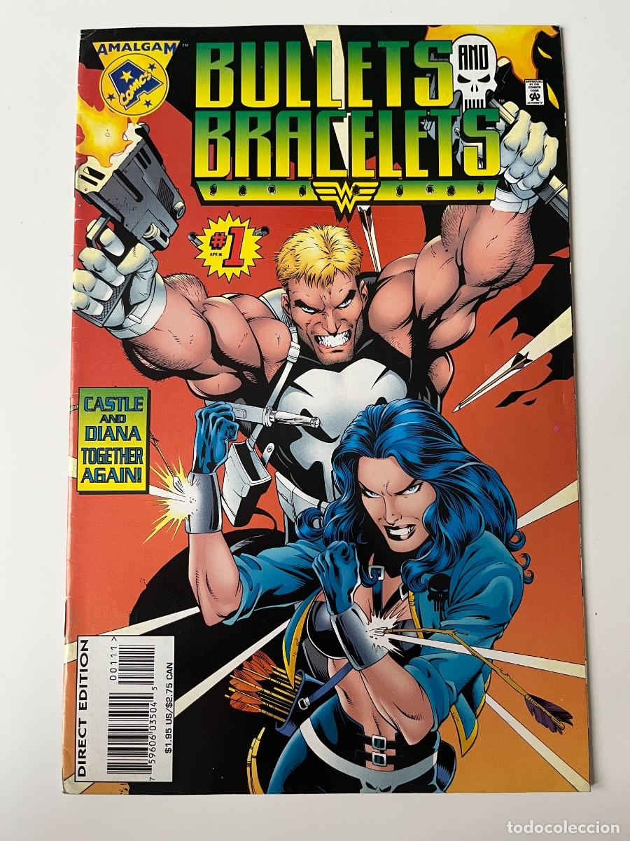 C&oacute;mics: LOTE AMALGAM AMAZON BRUCE WAYNE BULLETS & BRACELETS DC MARVEL 1996 - Foto 3