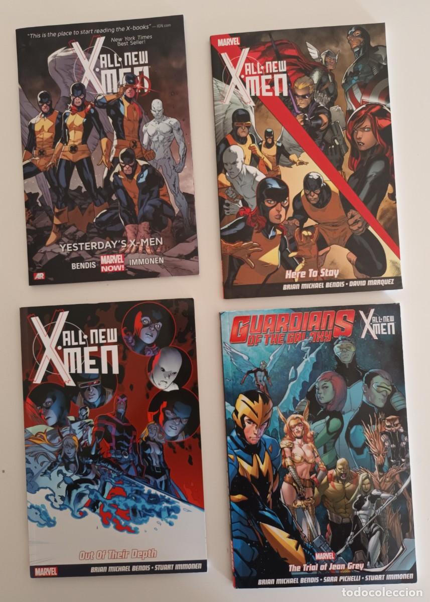 C&oacute;mics: All New X-Men, 4 tomos. Ingl&eacute;s. Con Guardianes de la Galaxia