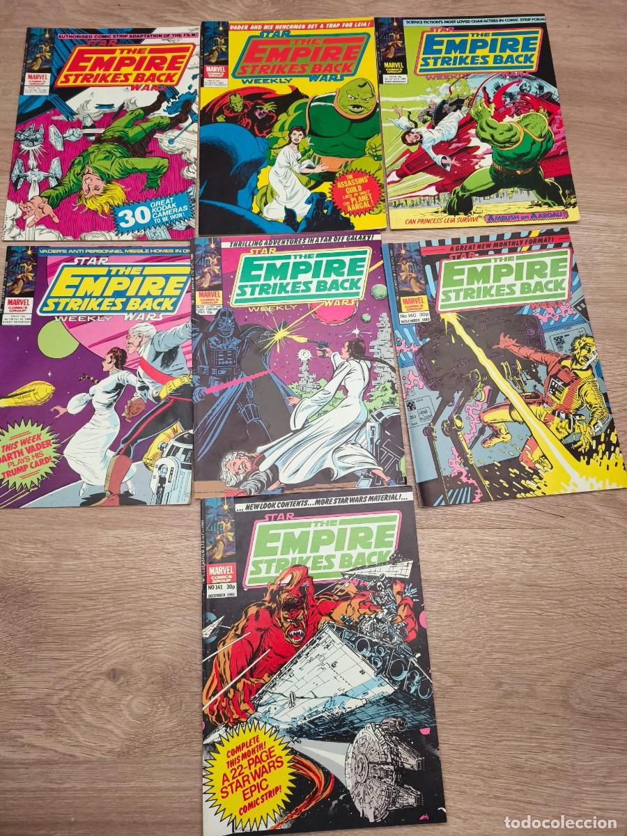 C&oacute;mics: Lote 7 comics 1980 Marvel UK The Empire Strikes Back Weekly n&uacute;meros 135,136,137,138,139 y monthly 14