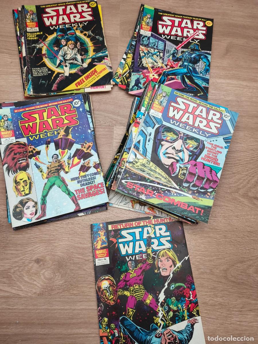 C&oacute;mics: Lote 61 comics 1978/1979 Marvel International Star Wars Back Weekly n&uacute;meros del 1 al 61
