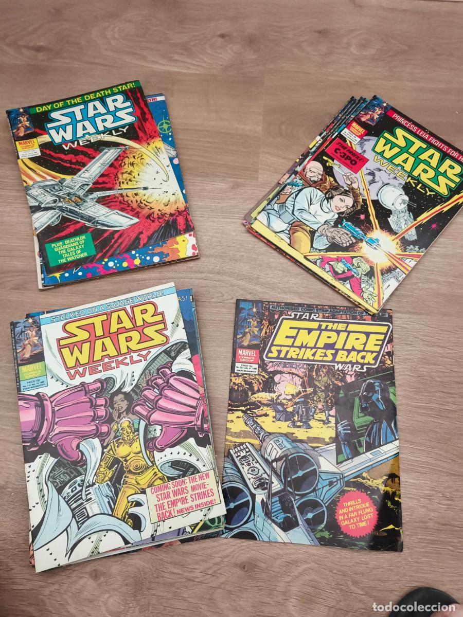 C&oacute;mics: Lote 31 comics 1980 Marvel UK Star Wars Weekly n&uacute;meros del 97 al 117 y Empire Strikes Back weekly n&uacute;