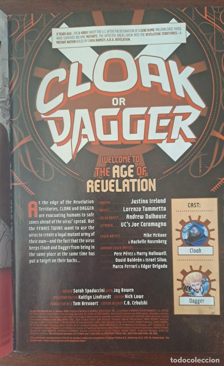 C&oacute;mics: Cloak or Dagger, Marvel comics 2025 #2 y #3 grapa - Foto 4