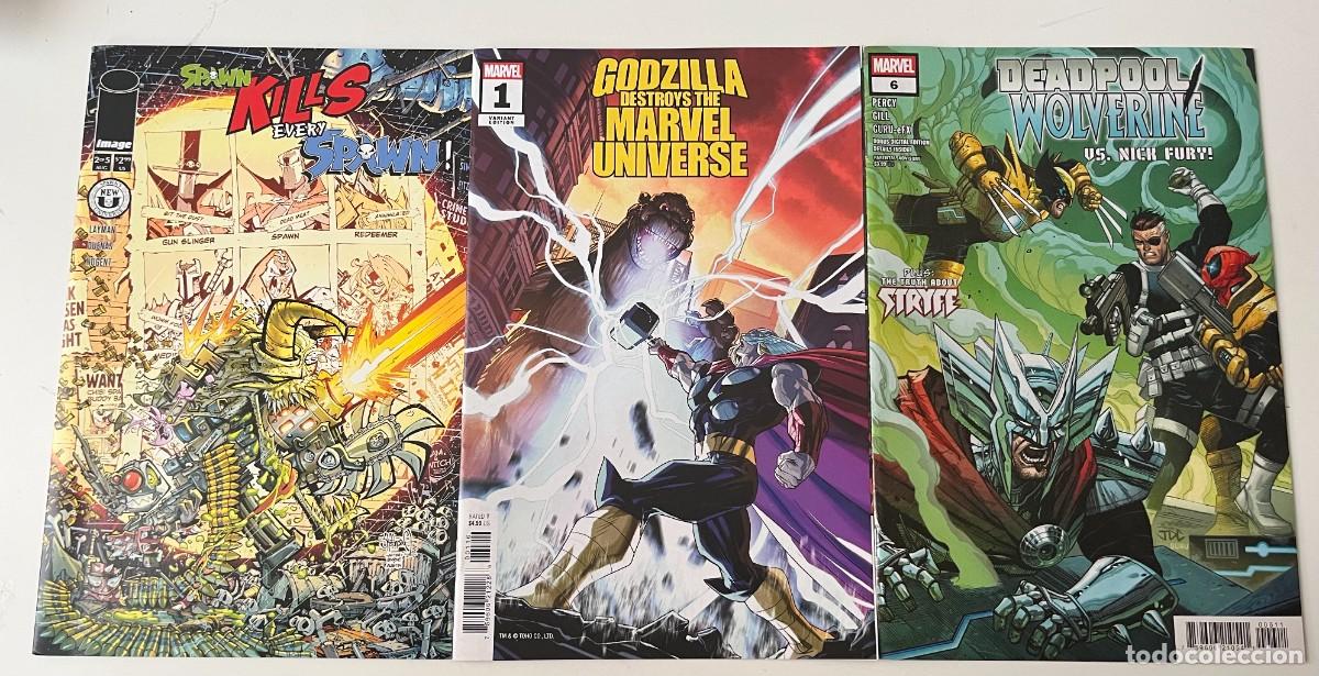 C&oacute;mics: Lote Spawn Godzilla destroys Marvel Deadpool Wolverine