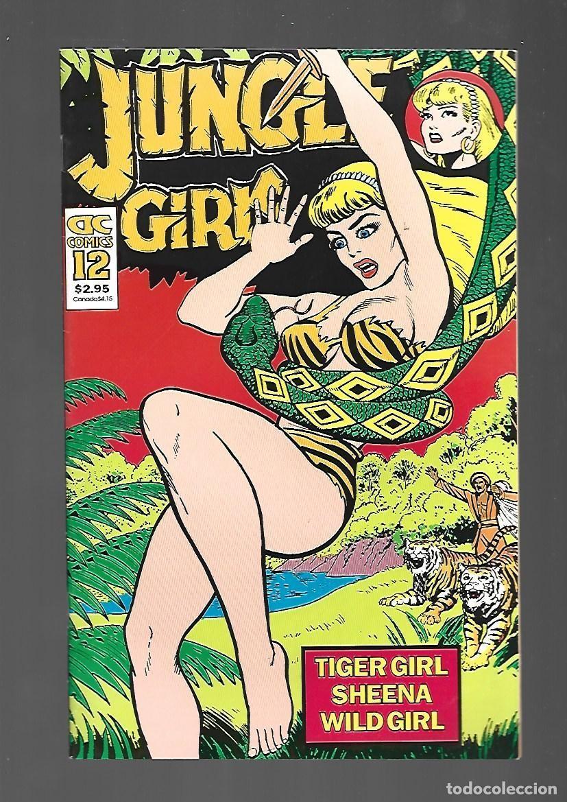 C&oacute;mics: Jungle Girls, 12: Tiger Girl, Sheena, Wild girl, 1993, AC Comics, muy buen estado. Caja DA