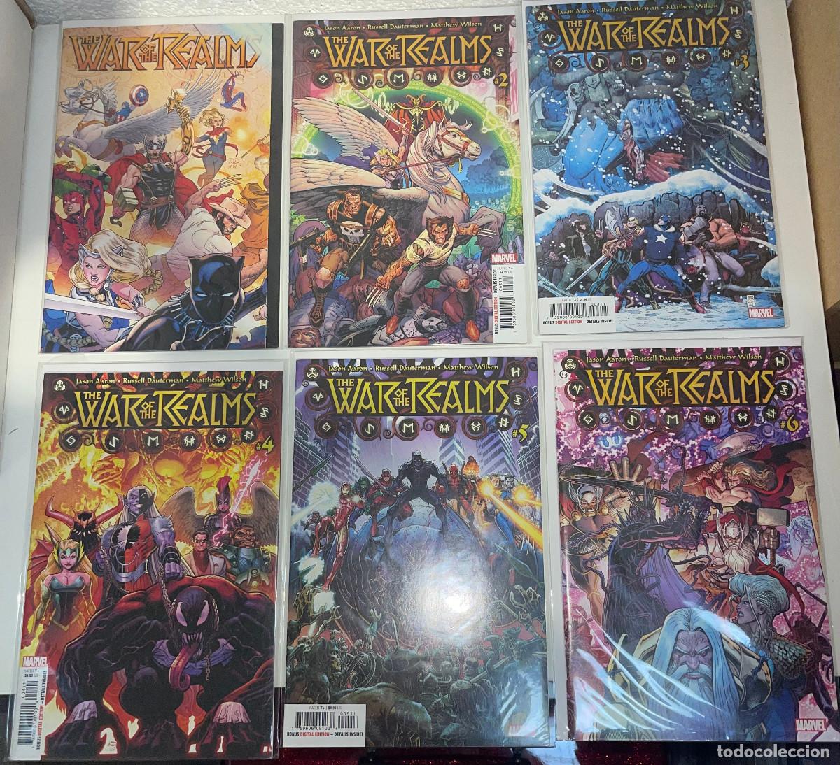 C&oacute;mics: MARVEL EVENT WAR OF THE REALMS LOTE 15 COMICS
