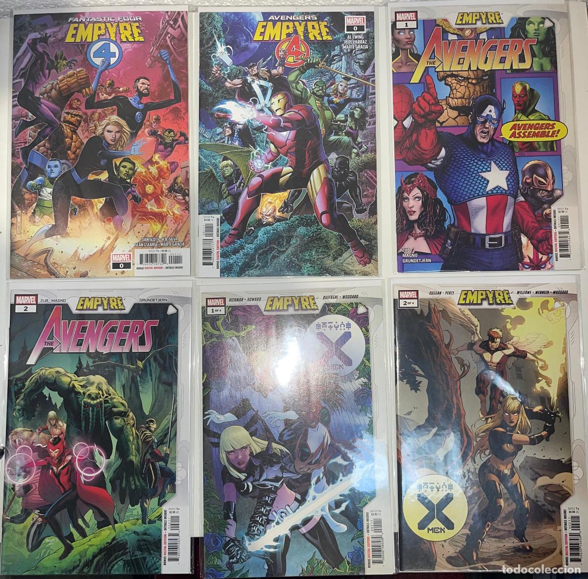 C&oacute;mics: MARVEL EVENT AVENGERS/ FANTASTIC FOUR EMPYRE LOTE 13 COMICS