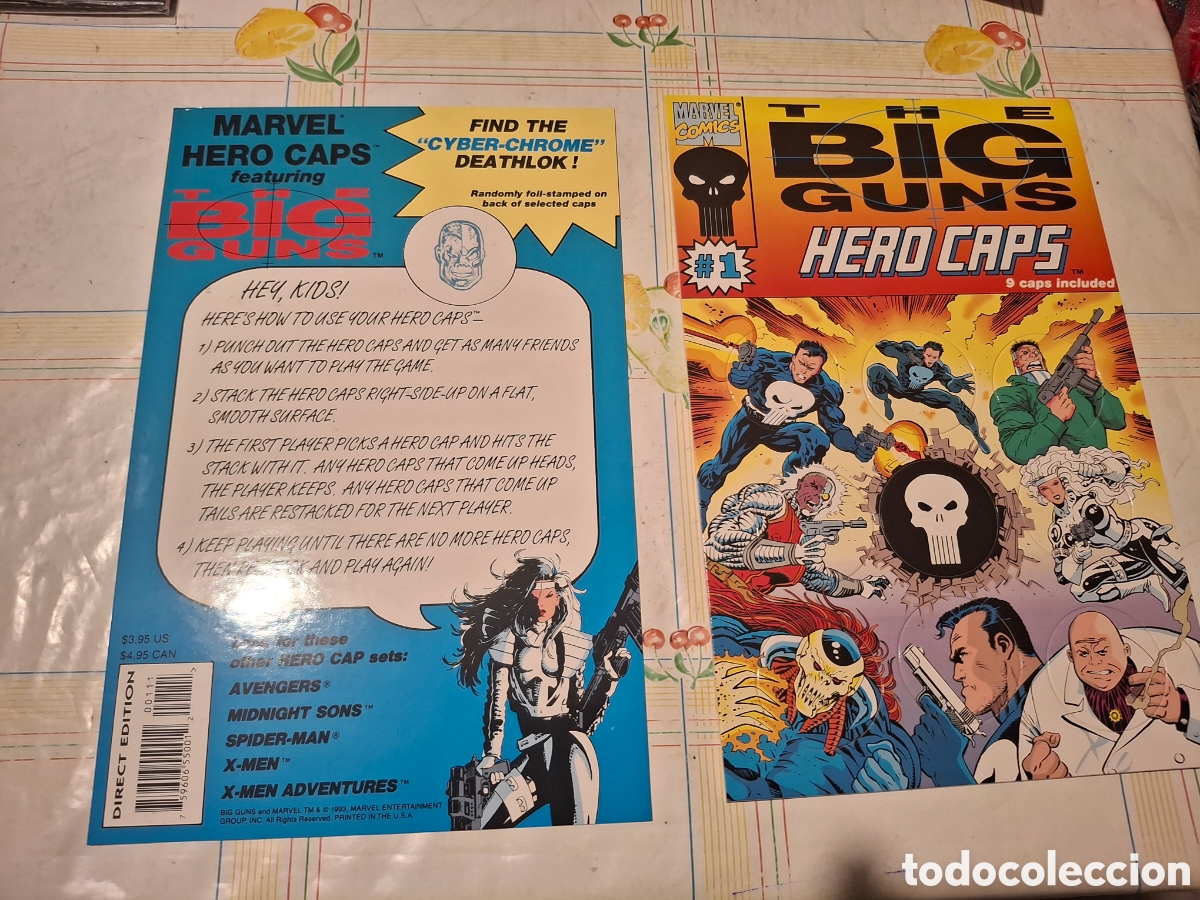 C&oacute;mics: Comic - Big Guns Hero Caps (1993 Marvel) - Tazos Punisher, Deathlok... - Importacion
