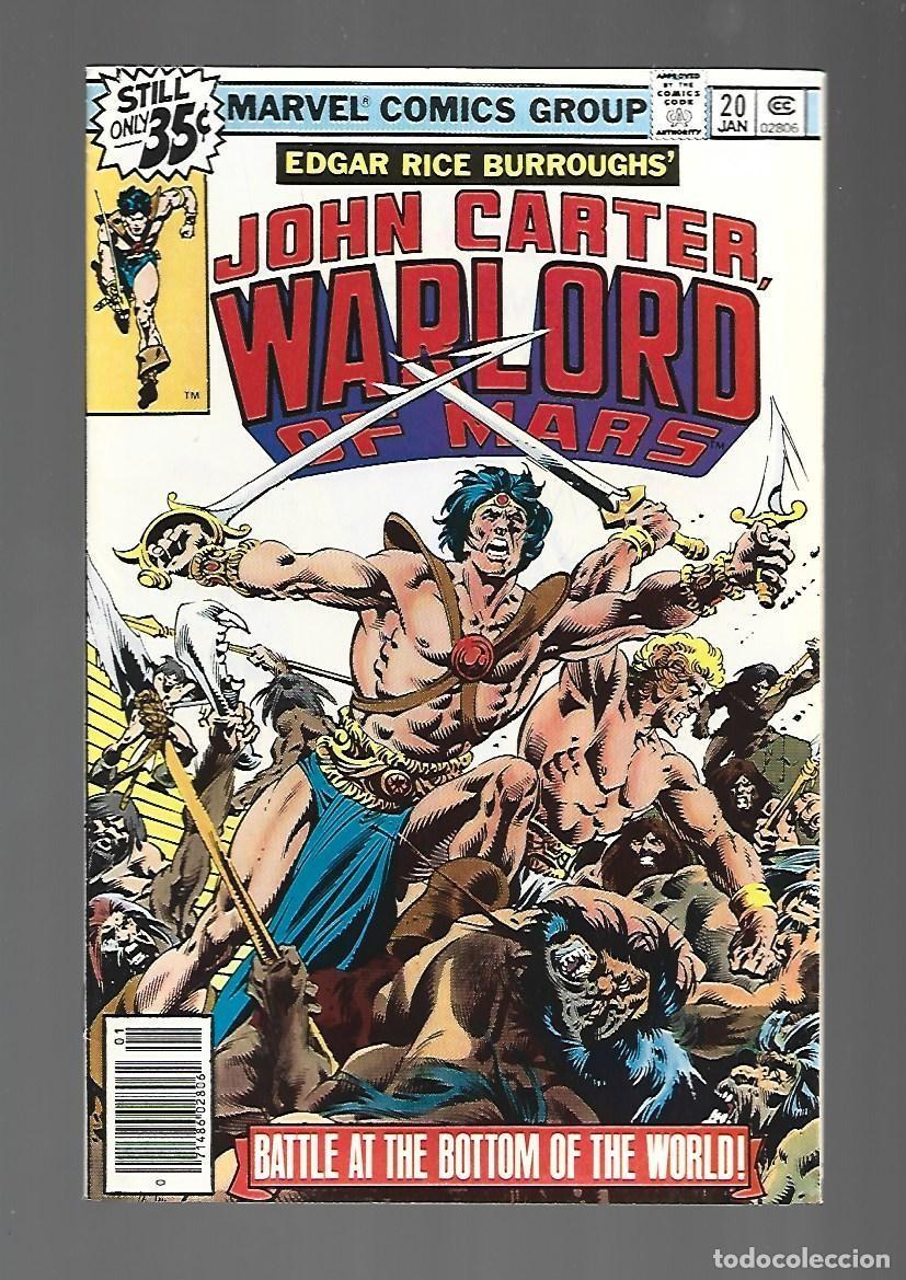 C&oacute;mics: John Carter, Warlord of Mars, 20, 1978, Marvel, muy buen estado. Caja DA.