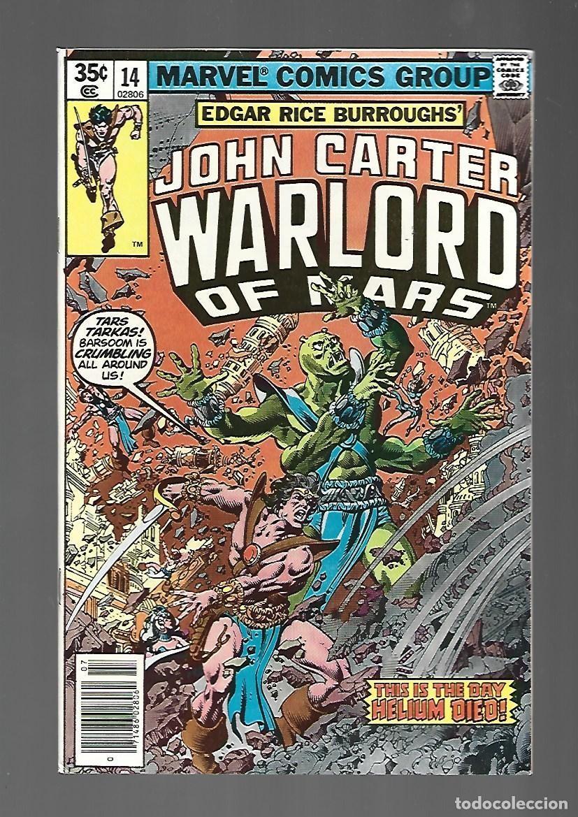 C&oacute;mics: John Carter, Warlord of Mars, 14, 1978, Marvel, muy buen estado. Caja DA.