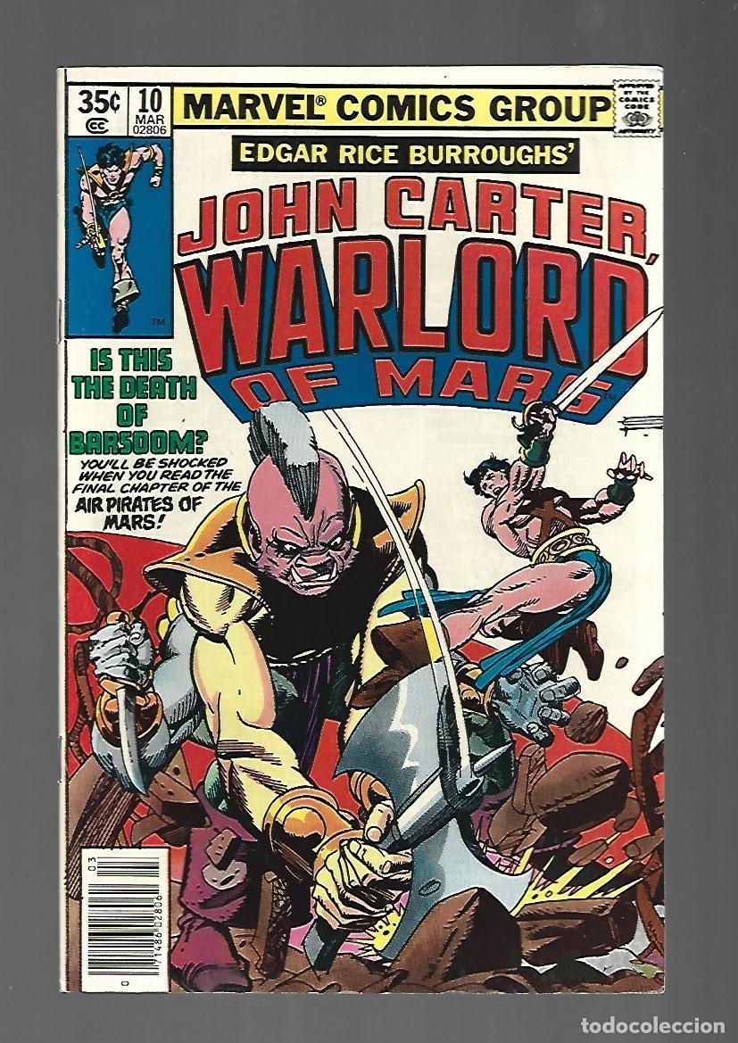 C&oacute;mics: John Carter, Warlord of Mars, 10, 1977, Marvel, muy buen estado. Caja DA.