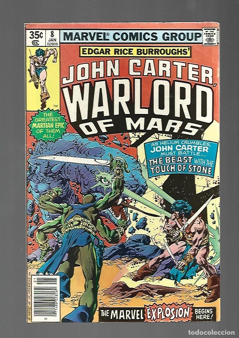C&oacute;mics: John Carter, Warlord of Mars, 8, 1977, Marvel, muy buen estado. Caja DA.