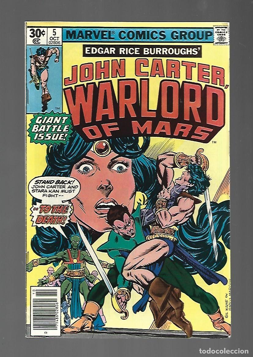 C&oacute;mics: John Carter, Warlord of Mars, 5, 1977, Marvel, muy buen estado. Caja DA.