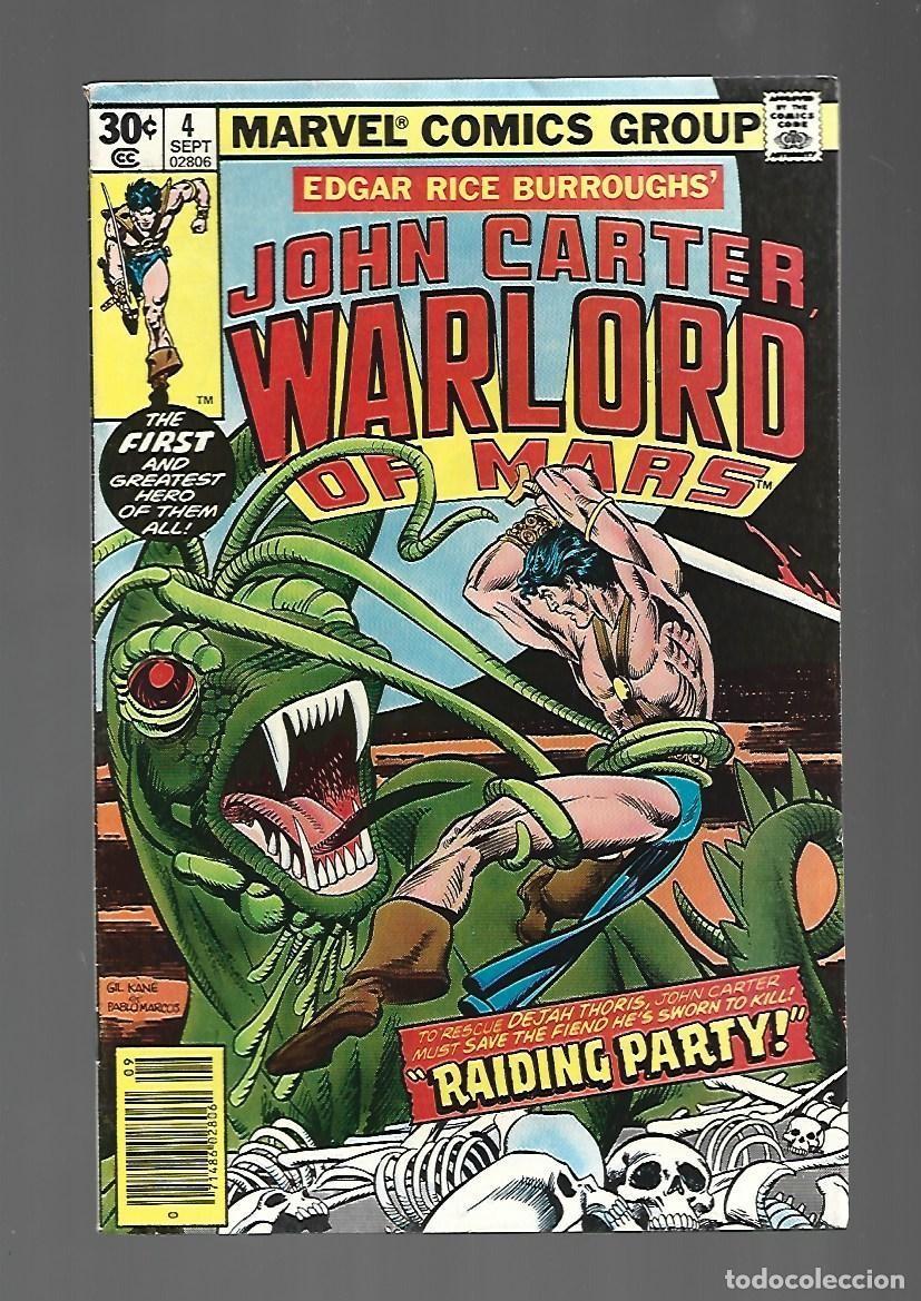C&oacute;mics: John Carter, Warlord of Mars, 4, 1977, Marvel, muy buen estado. Caja DA.