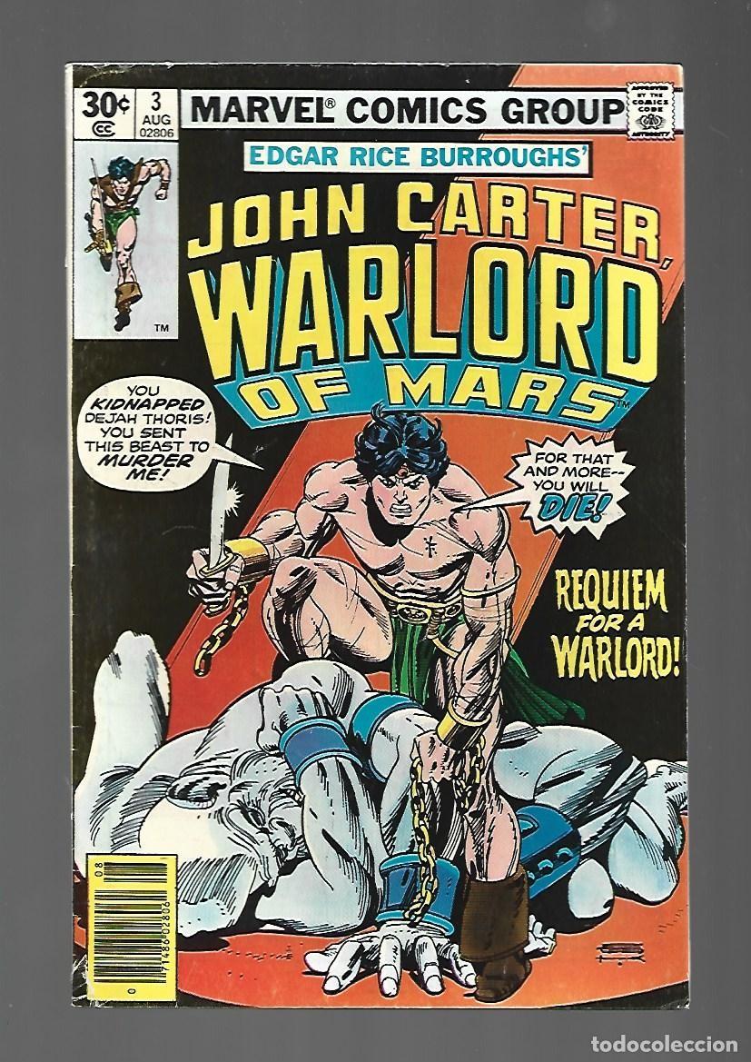 C&oacute;mics: John Carter, Warlord of Mars, 3, 1977, Marvel, muy buen estado. Caja DA.