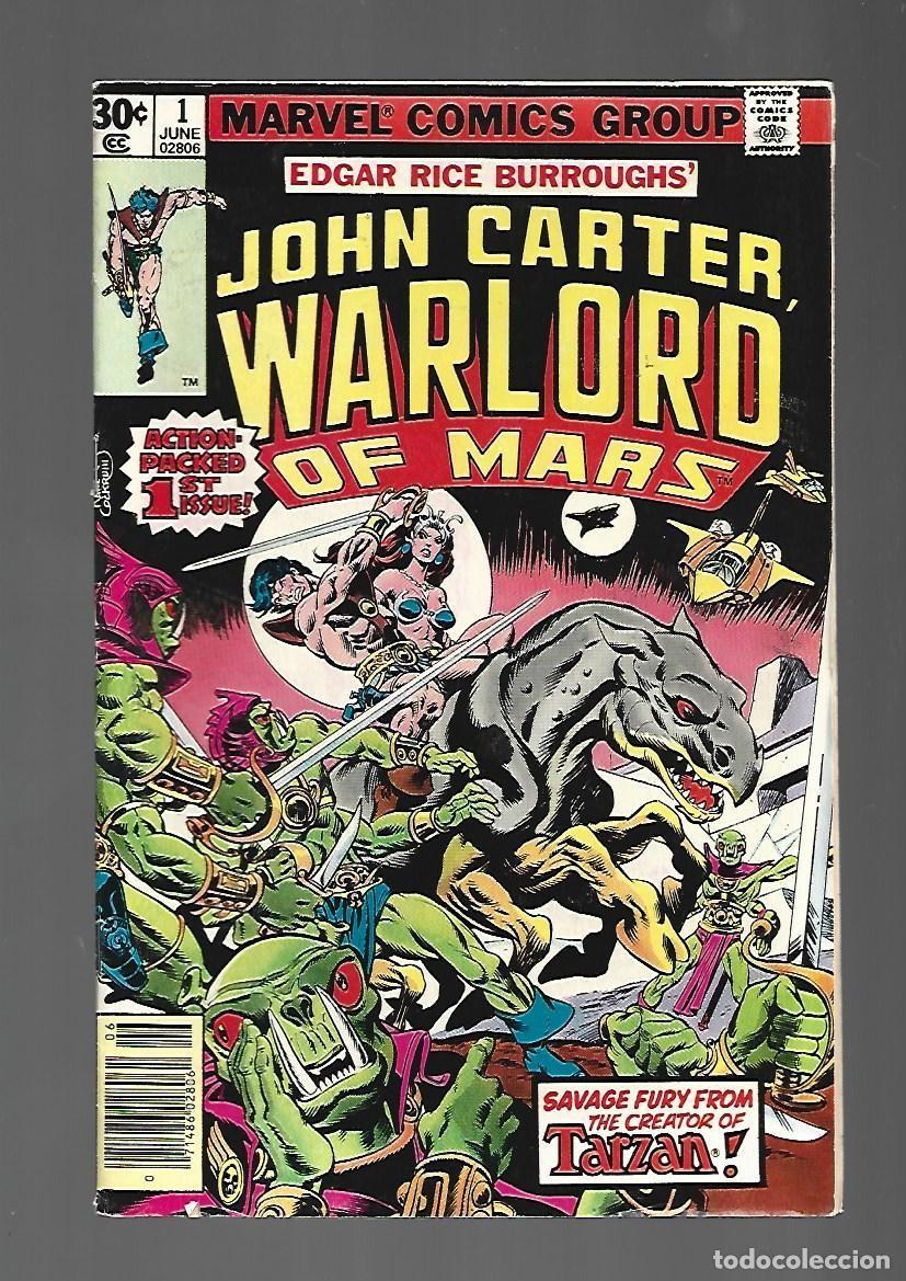 C&oacute;mics: John Carter, Warlord of Mars, 1, 1977, Marvel, muy buen estado. Caja DA.