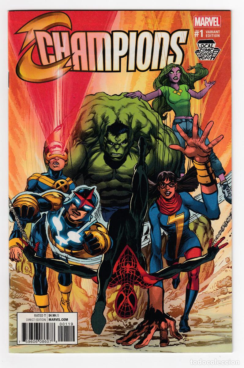 C&oacute;mics: Champions 1 , vol. 2 &ndash; Marvel Comics USA 2016 - Neal Adams cover variant