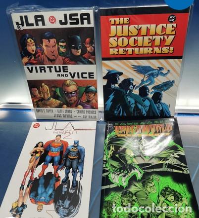 C&oacute;mics: 4 TOMOS JLA, JSA Edici&oacute;n USA, DC C&Oacute;MICS, comic en ingles