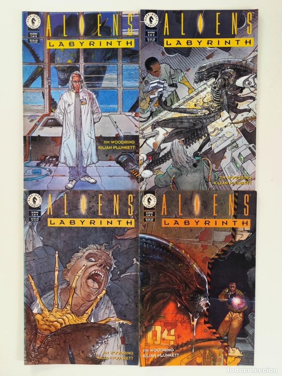 C&oacute;mics: ALIENS: Labyrinth # 1- 4 (Jim Woodring & Kilian Plunkett) COMPLETA ~ Dark Horse (1993) **DESCATALOGA