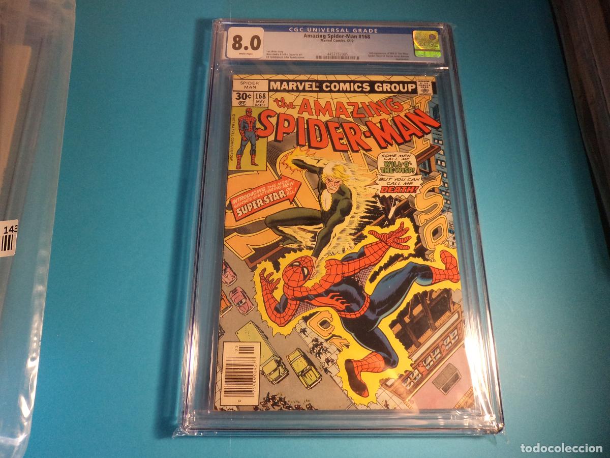 C&oacute;mics: Amazing Spiderman #168 CGC 8,0 Marvel. 2&ordf; aparici&oacute;n Will O'The Wisp