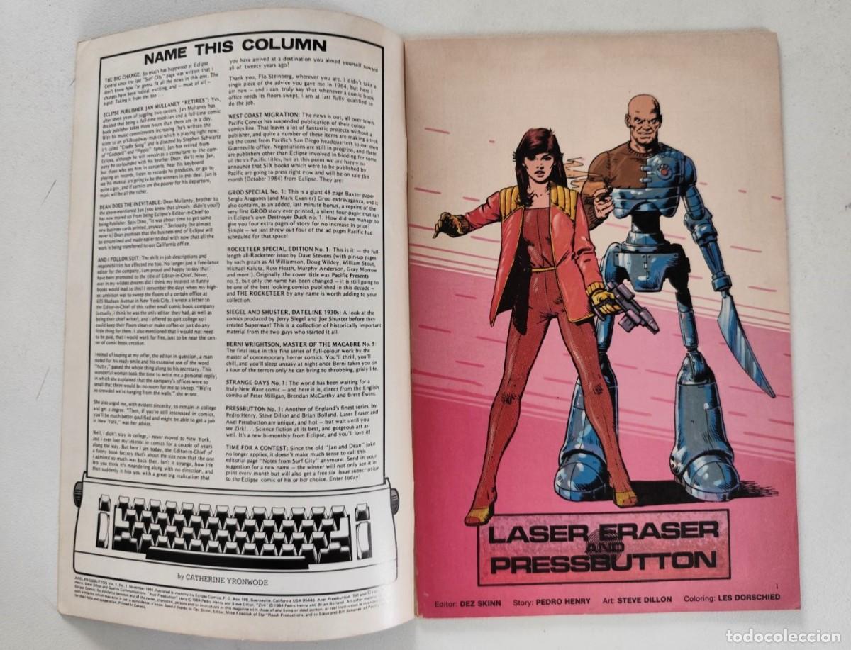 C&oacute;mics: AXEL PRESSBUTTON # 1 (Steve Moore, Steve Dillon, Brian Bolland) ~ Eclipse (1984) - Foto 2