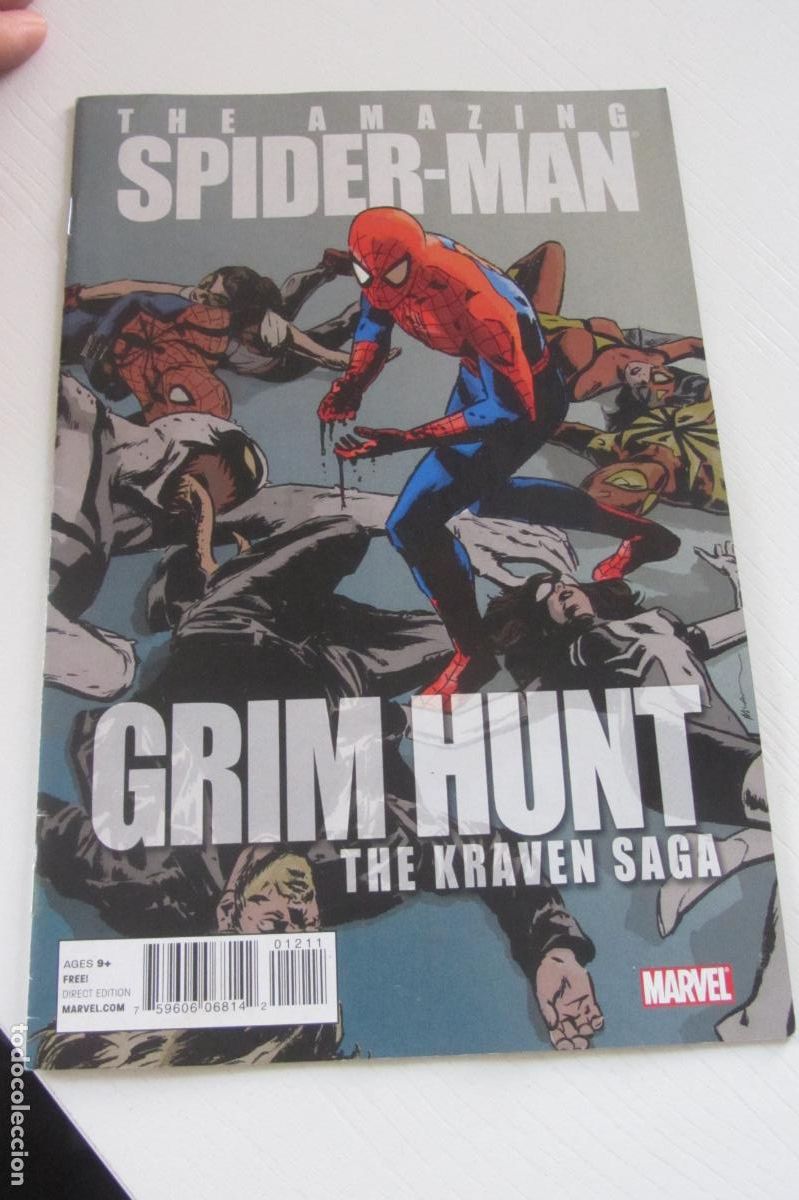 C&oacute;mics: AMAZING SPIDER-MAN GRIM HUNT THE KRAVEN SAGA KELLY LARK ORIGINAL USA MARVEL ARX363