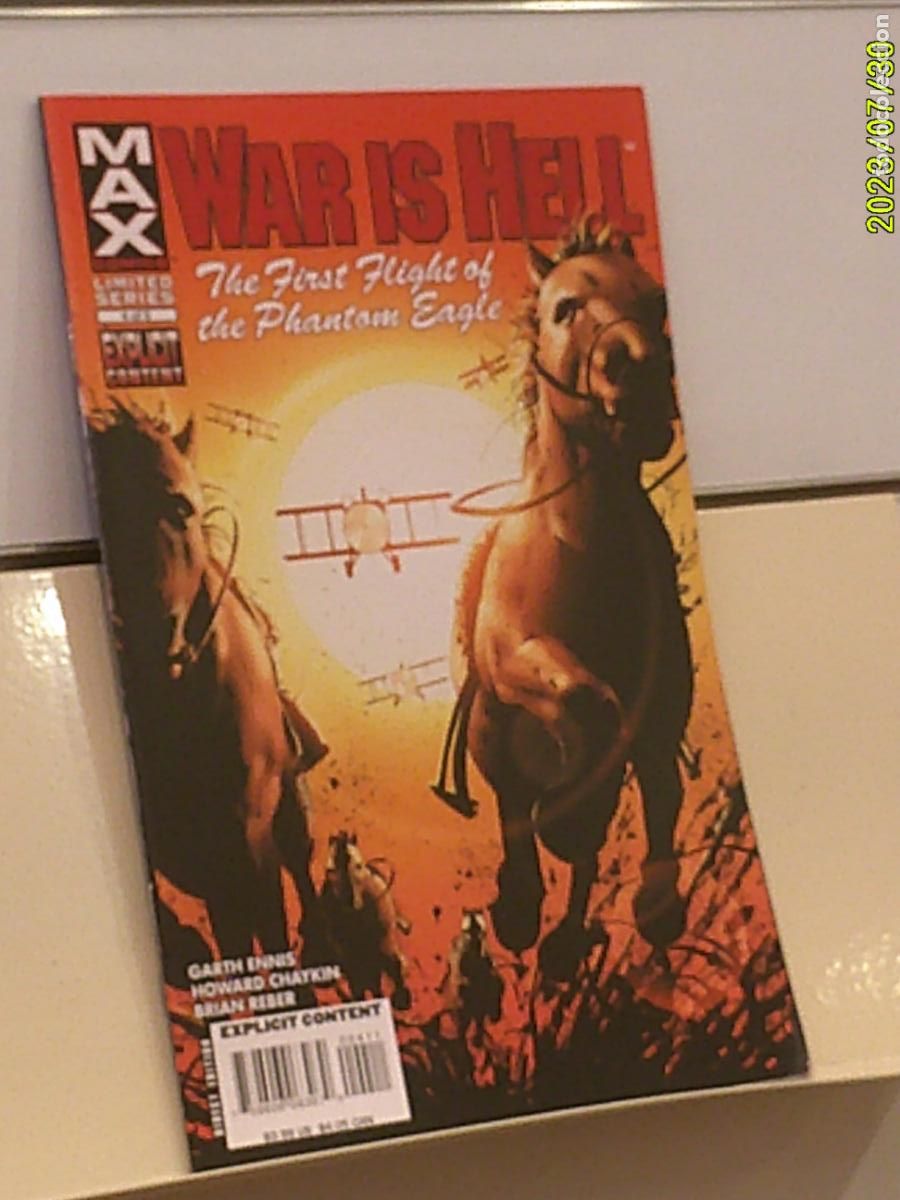 C&oacute;mics: WAR IS HELL: THE FIRST FLIGHT OF THE PHANTOM EAGLE 4 OF 5 AUGUST 2008 GARTH ENNIS - MARVEL INGLES