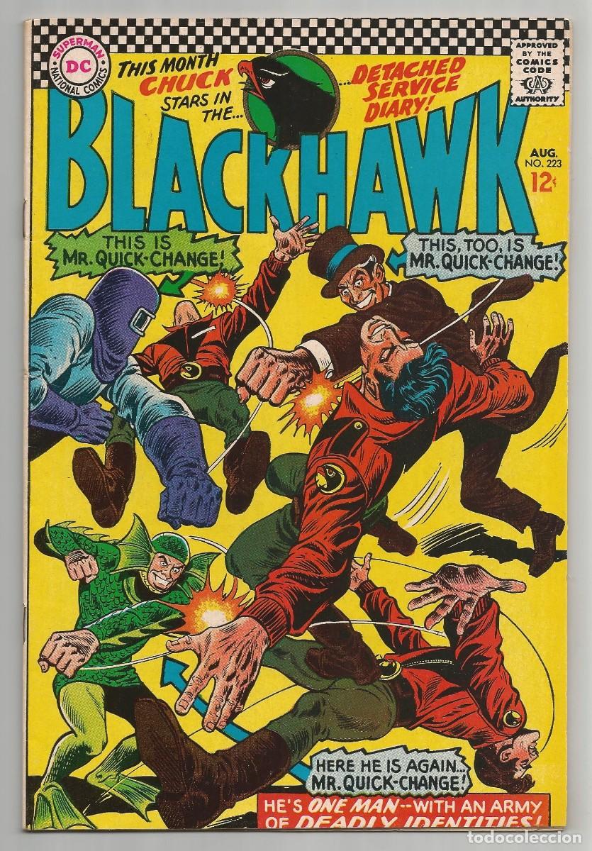 C&oacute;mics: BLACKHAWK #223 FN+(6.5), D.C. COMICS 1966, estado