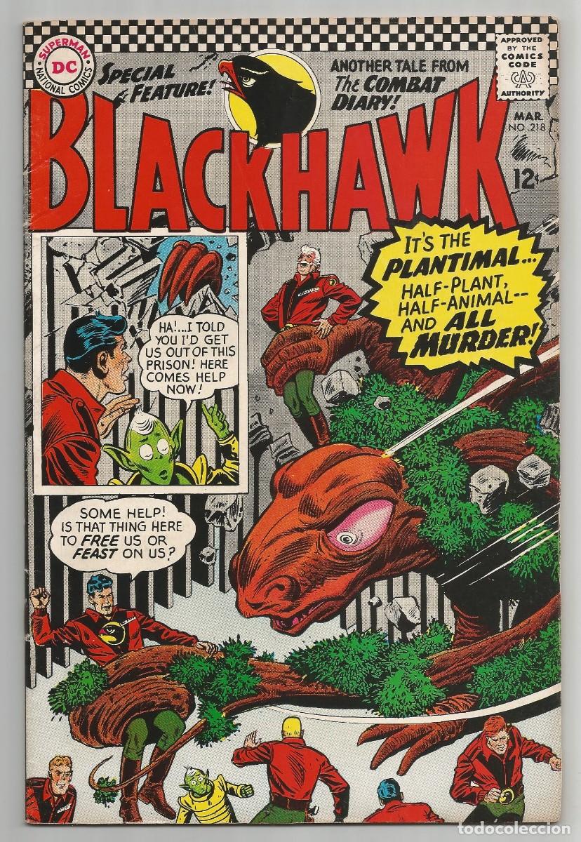 C&oacute;mics: BLACKHAWK #218 FN+(6.5), DC COMICS 1966