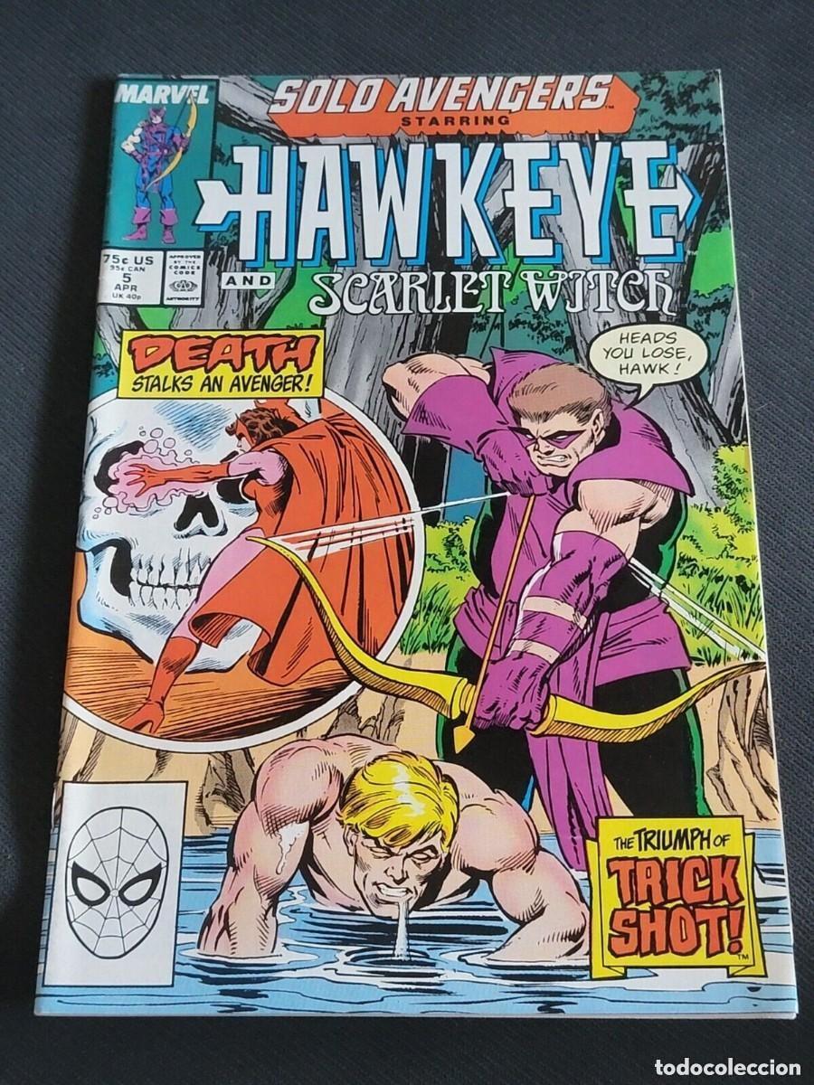 C&oacute;mics: Solo Avengers starring Hawkeye 5 . MARVEL COMICS.
