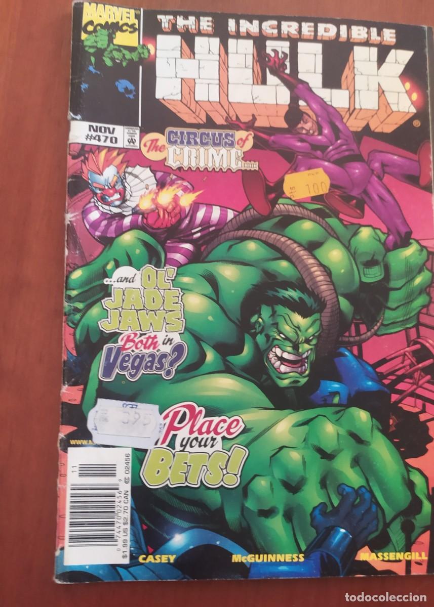 C&oacute;mics: the incredible Hulk n&ordm; 470. En ingles. 1998. Original USA. marvel