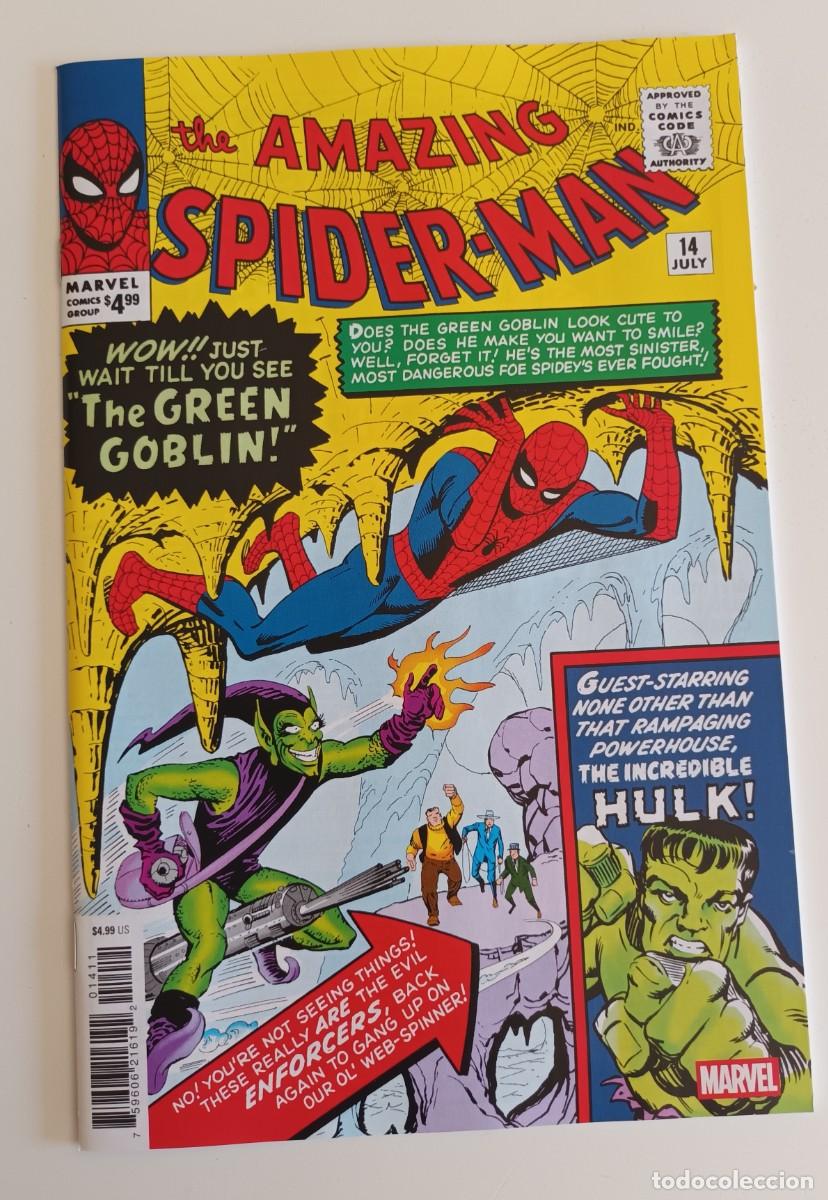 C&oacute;mics: Spider-man 14, facs&iacute;mil Usa. Primera aparici&oacute;n de Green Goblin, con Hulk