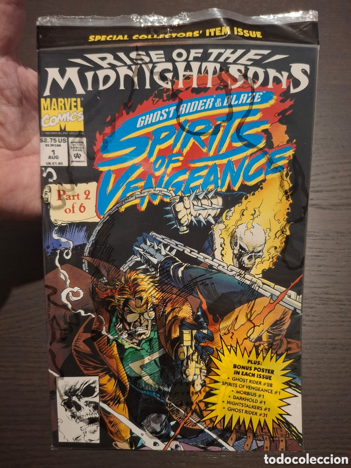 Comics: Comic - Ghost Rider Blaze Spirits of Vengeance (1992 Marvel) #1 - Importacion Rise of the Midnight