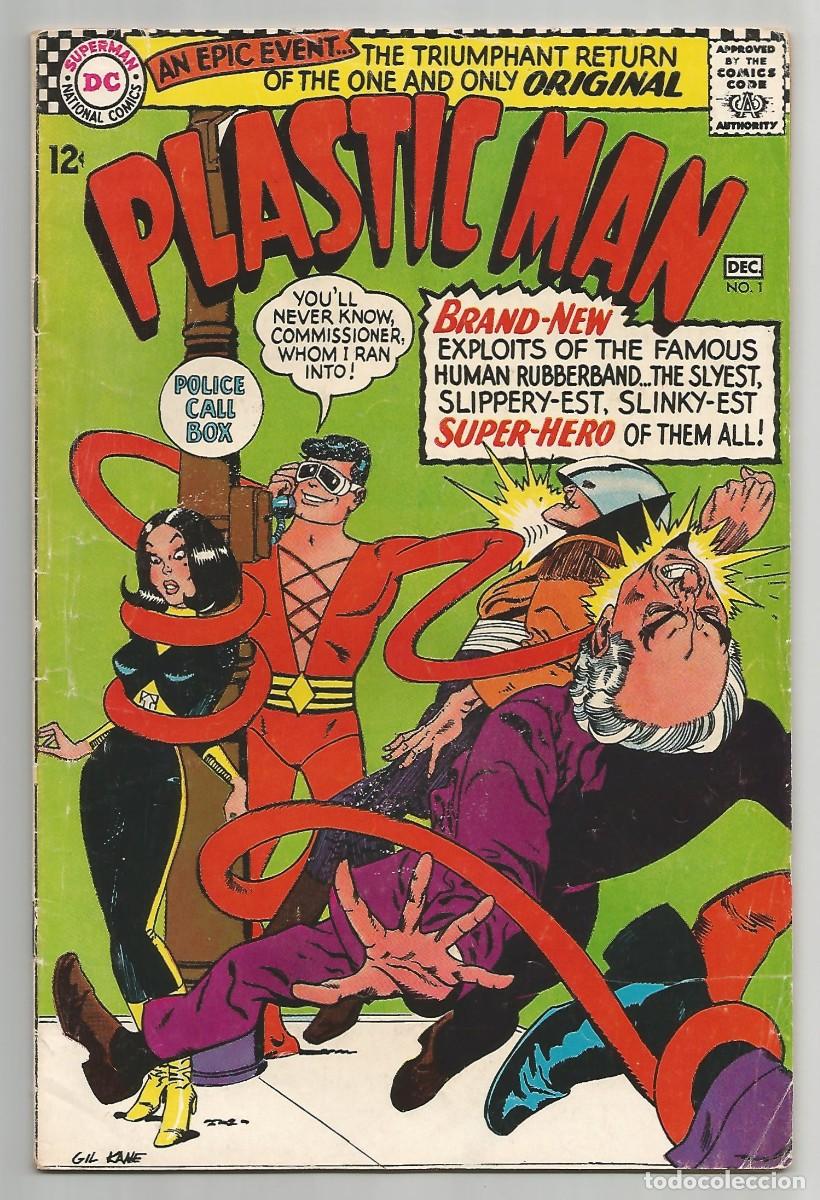 C&oacute;mics: PLASTIC MAN #1,2,3,4,5,6,7,8,9,10,11 lote de 11 c&oacute;mics DC COMICS 1966