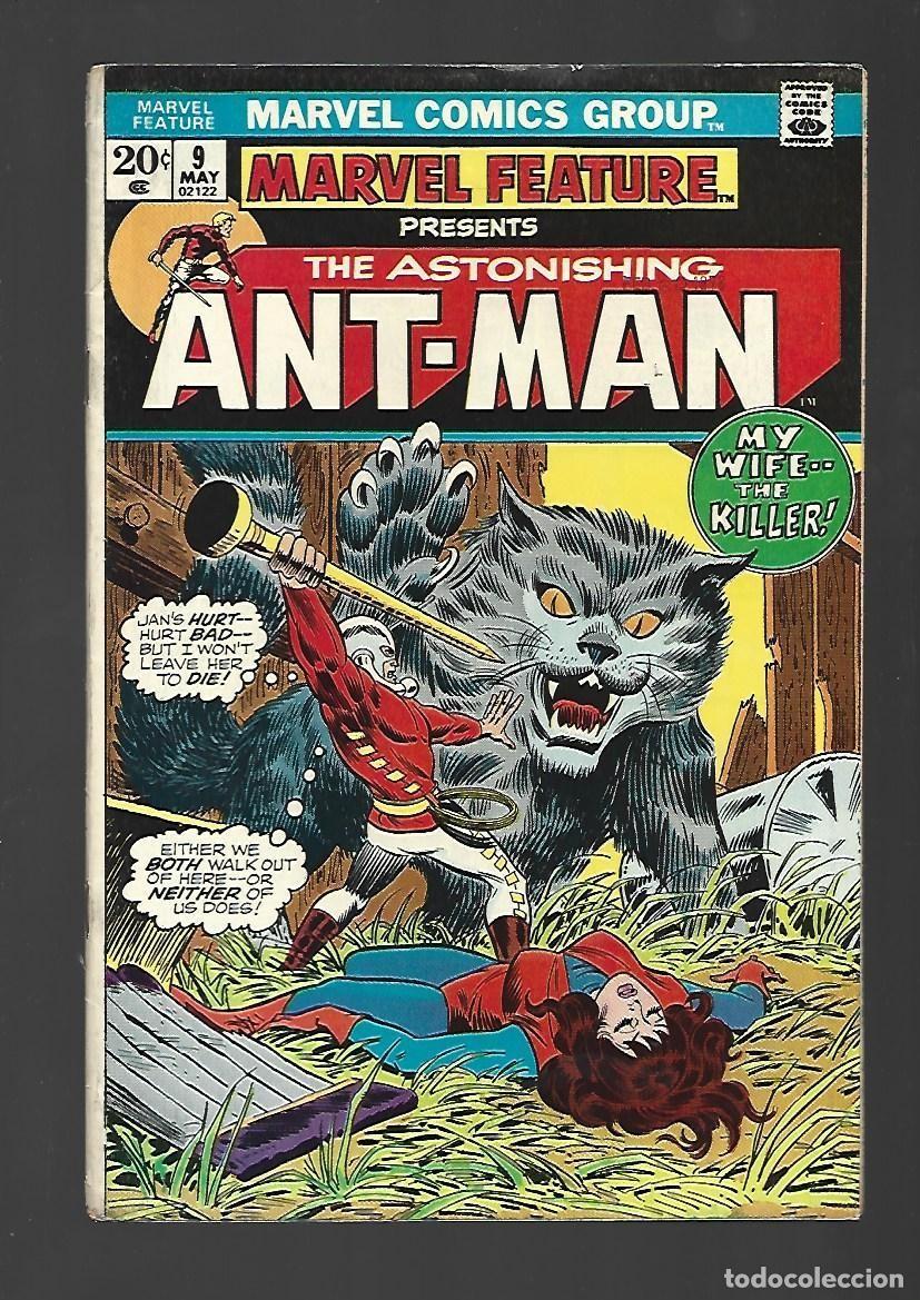 C&oacute;mics: Marvel Feature, 9: the astonishing Ant-Man, 1973, Marvel, muy buen estado. Caja DA